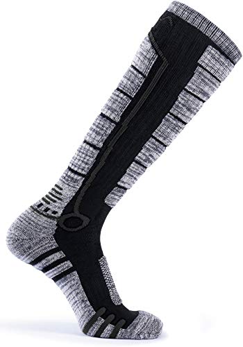 TSLA Winter Ski Socks, Compression, Warm - 2 Pairs