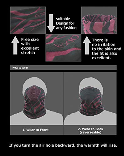 EXIO Neck Warmer Gaiter/Balaclava - Windproof Face Mask