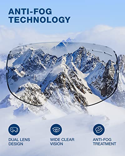 ZIONOR X Ski Goggles: OTG Design, UV Protection, Anti-Fog