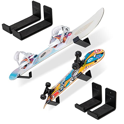 Universal Snowboard & Skateboard Wall Mount - 2 Pack