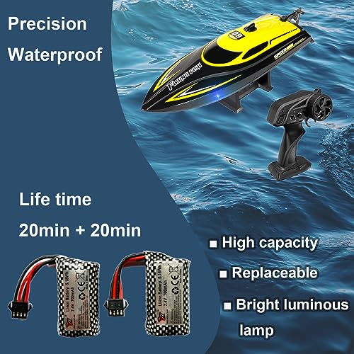 RANFLY RC Boat: 20+ MPH Speed, 2 Rechargeable Batteries