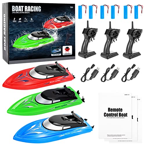 Twister.CK 3PACK RC Boat, High-Speed Remote Control for Kids & Adults