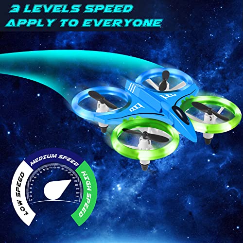 LED Night Lights Drone, One Key Take Off Landing