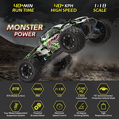 1:18 Scale All Terrain RC Car, 40KM/H Speed, 4WD