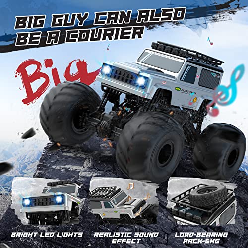 DEERC 1:6 Scale RC Monster Truck with LED Lights