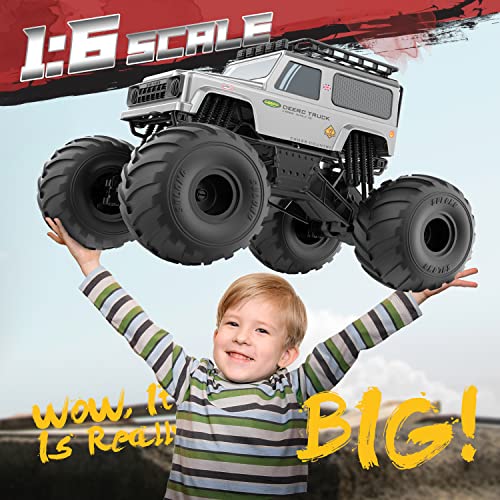 DEERC 1:6 Scale RC Monster Truck with LED Lights
