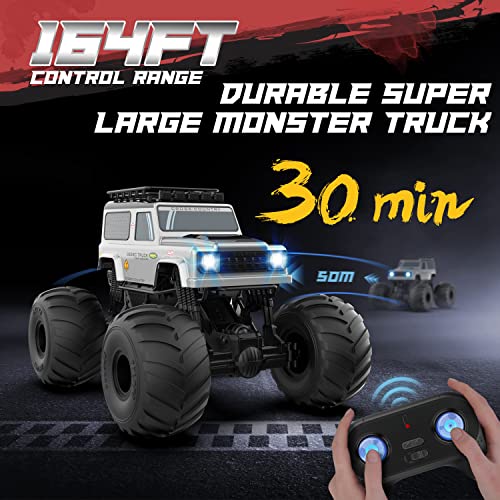 DEERC 1:6 Scale RC Monster Truck with LED Lights