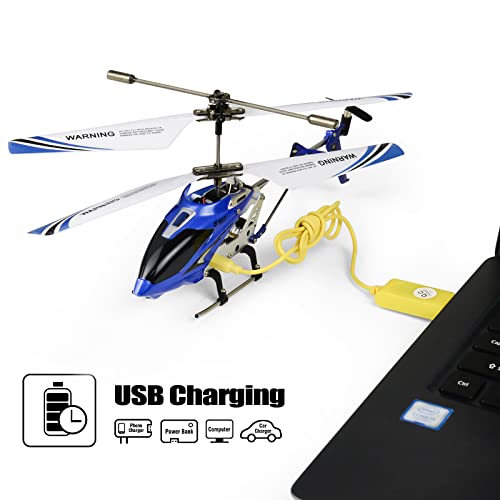 Blue Mini RC Helicopter with Gyro - Cheerwing S107/S107G