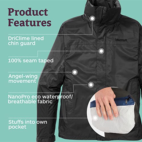 Marmot PreCip Eco Jacket: Waterproof, Lightweight Windbreaker