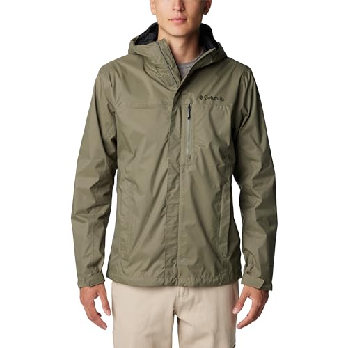 Columbia Men's Waterproof Rain Jacket in Stone Green