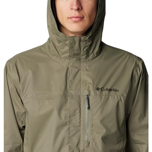 Columbia Men's Waterproof Rain Jacket in Stone Green
