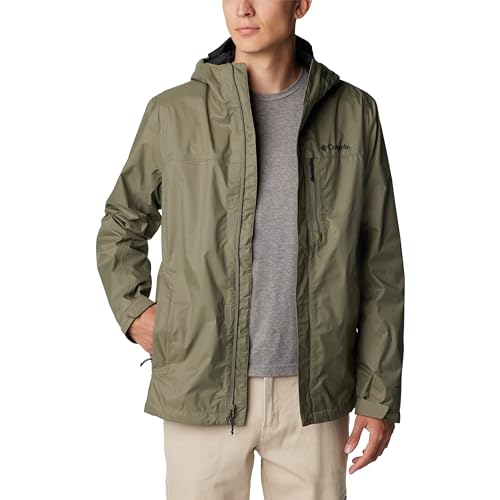Columbia Men's Waterproof Rain Jacket in Stone Green