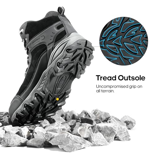NORTIV 8 Men's Waterproof Hiking Boots, Size 9 UK/10 US