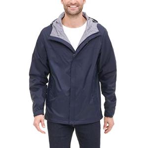 Tommy Hilfiger Men's Navy Hooded Jacket Raincoat, XL