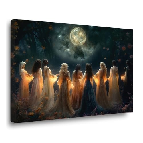 Mystical Moon Calling Witch Wall Art Print