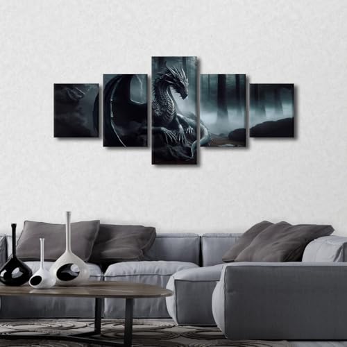 Magical Dragon Canvas Wall Art Multi-Panel Decor