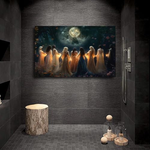 Mystical Moon Calling Witch Wall Art Print
