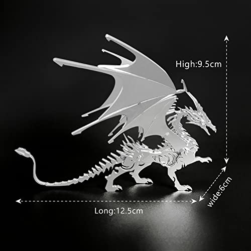 3D Metal Dragon Puzzle - DIY Art & Decor