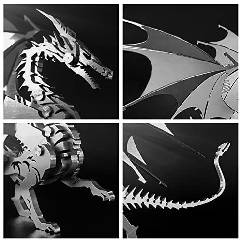 3D Metal Dragon Puzzle - DIY Art & Decor