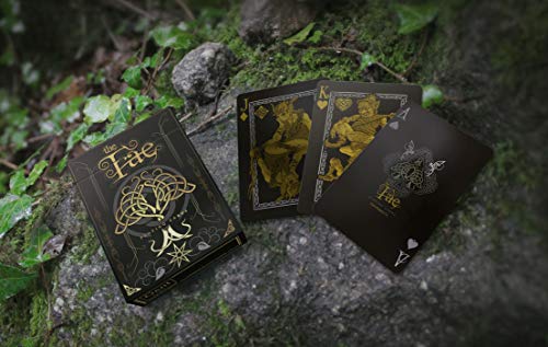 Fae Fantasy Playing Cards - Black, Gold & Silver