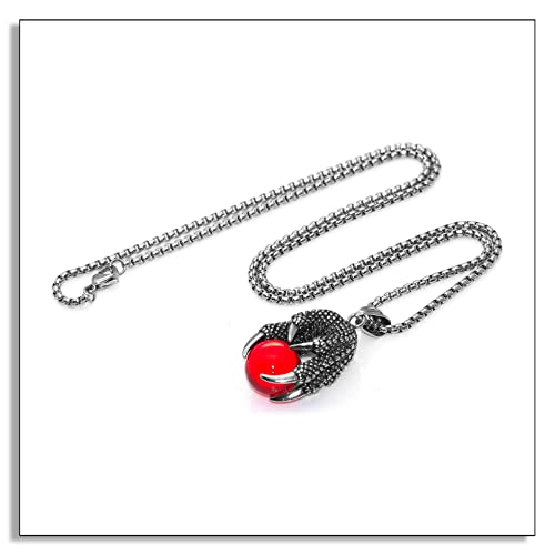 Dragon Claw Crystal Ball Pendant Necklace