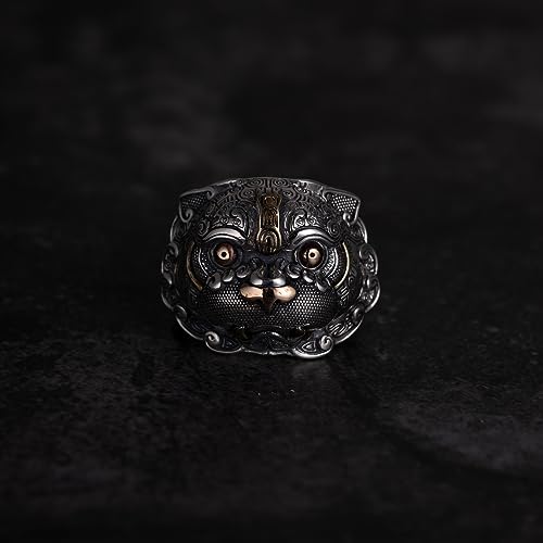 Adjustable 925 Silver Chinese Pixiu Feng Shui Ring
