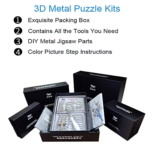 3D Metal Dragon Puzzle - DIY Art & Decor