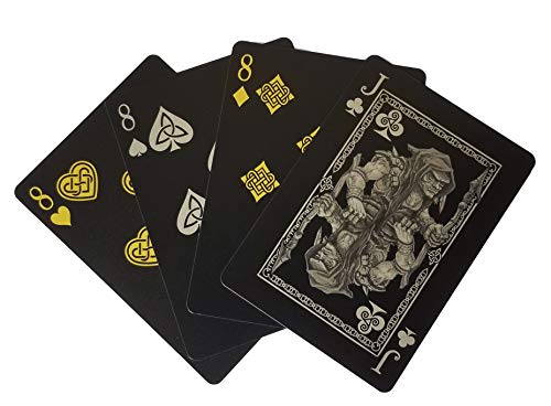 Fae Fantasy Playing Cards - Black, Gold & Silver