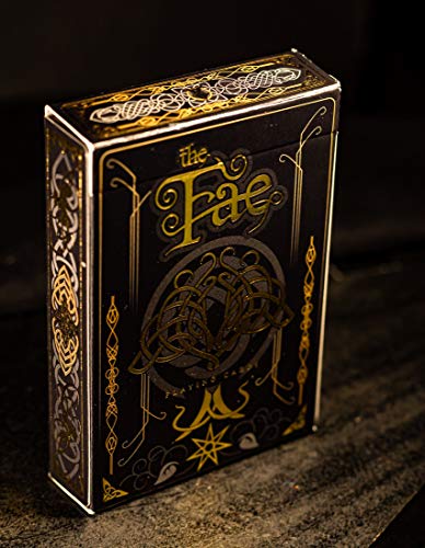 Fae Fantasy Playing Cards - Black, Gold & Silver