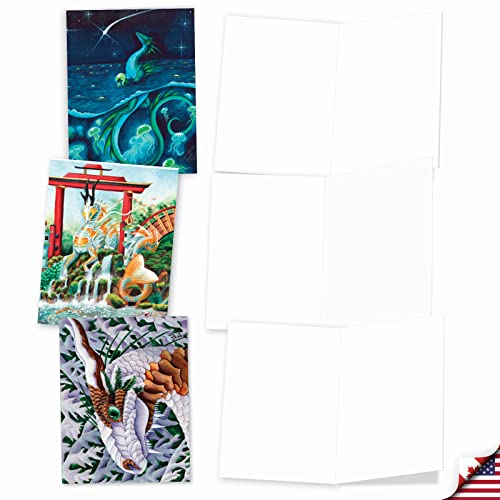 Mythical Fantasy Note Cards for Kids - Assorted