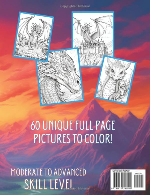 Dragons Color Book: Stunning Artwork for Adults