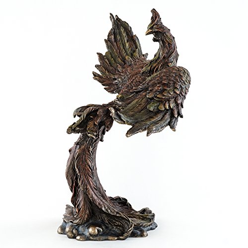 12-Inch Cold Cast Bronze Phoenix Statue