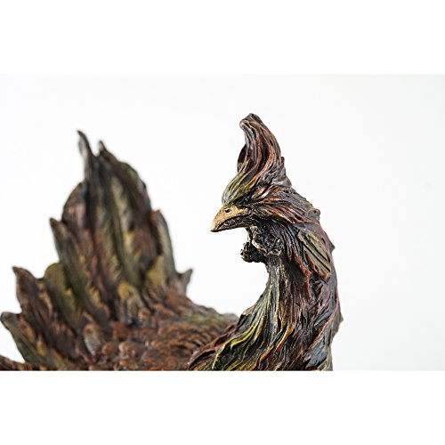 12-Inch Cold Cast Bronze Phoenix Statue