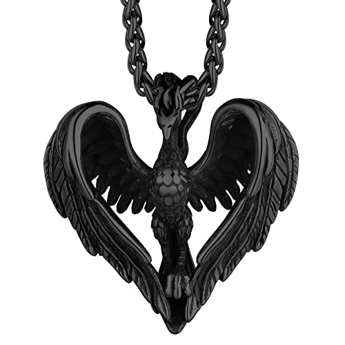 Phoenix Pendant Necklace - Retro Mythical Bird Charm