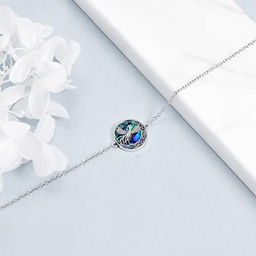 Celtic Crescent Phoenix Sterling Silver Bracelet