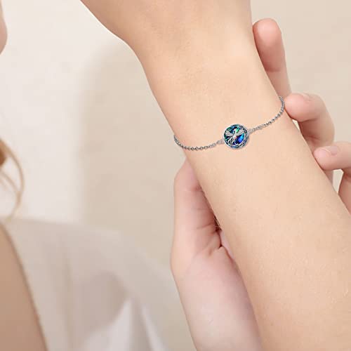Celtic Crescent Phoenix Sterling Silver Bracelet