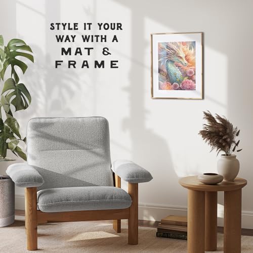 Mythical White Dragon Wall Art for Gamers
