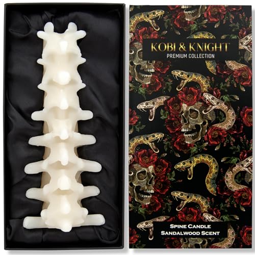 Kobi & Knight Sandalwood Vertebra Candle - Gothic Decor