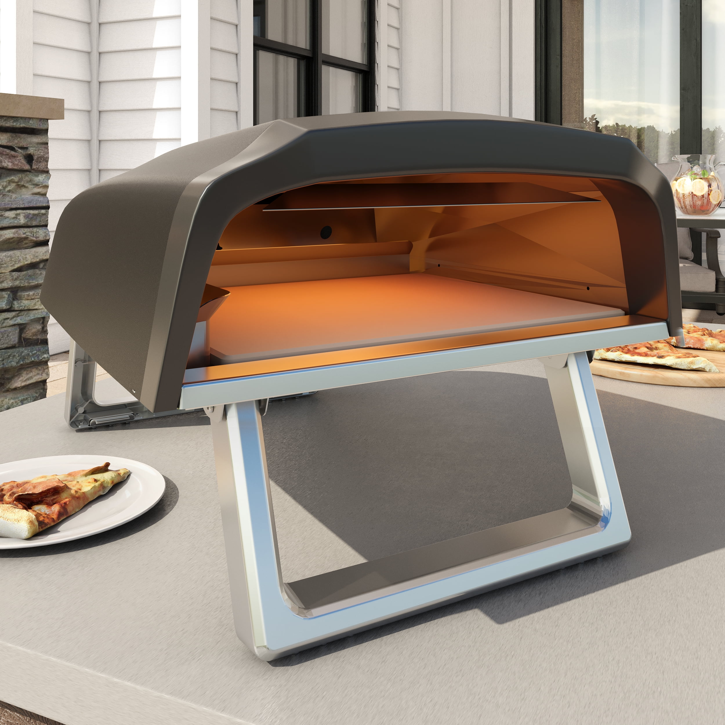 Commercial Chef Gas Pizza Oven - Outdoor Pizza Oven Propane with Kit
