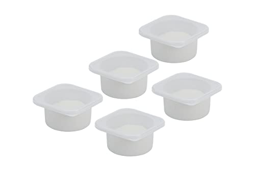 KEVJES Stackable Silicone Artisan Pizza Dough Proving Containers with Lids-5 pack-500ml Portion (Gray)