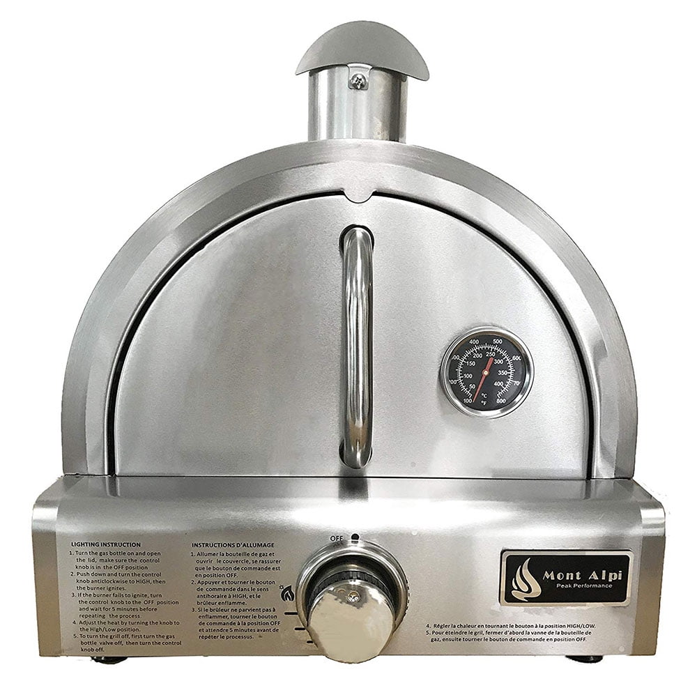 Mont Alpi MAPZ-SS Table Top Gas Pizza Oven, Large, Stainless Steel
