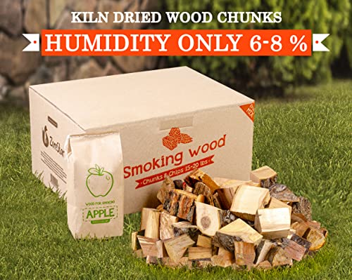 Zorestar Apple Cherry (Fruit Mix) - 13-15lb - Wood Chunks for Smoking and Grilling