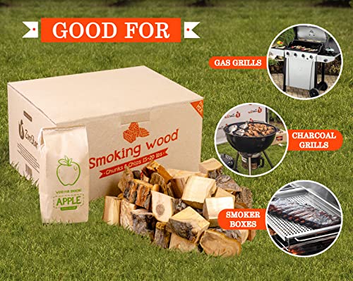 Zorestar Apple Cherry (Fruit Mix) - 13-15lb - Wood Chunks for Smoking and Grilling