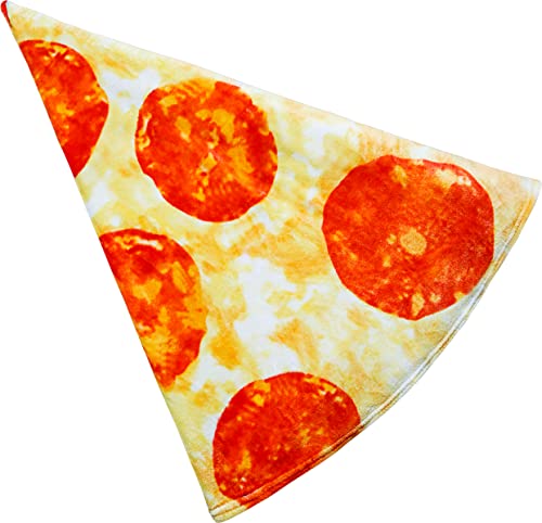 Bistee Pizza Blanket Double Sided 60 inches, Throw Blanket for Couch, Novelty Realistic Funny Gift Food Blanket for Kids and Adult, 285 GSM Soft Comfortable Flannel Taco Blanket for Picnic/Travel/Home