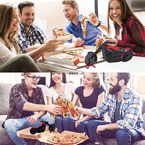 Pizza Cutter,Quality Stainless Steel Motorcycle Pizza Cutter Wheel,Super Sharp Pizza Slicer Cutter Wheel With Non Slip Ergonomic Handle,Fun Pizza Cutter For Christmas Holiday Gift