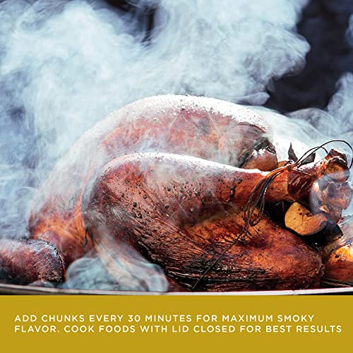 Fire & Flavor Premium All-Natural Oak Wood Smoking Chunks, Sweet, Moderately Smoky Flavor for Use with Ribs, Pork, Brisket, Almost All Meats & Seafoods