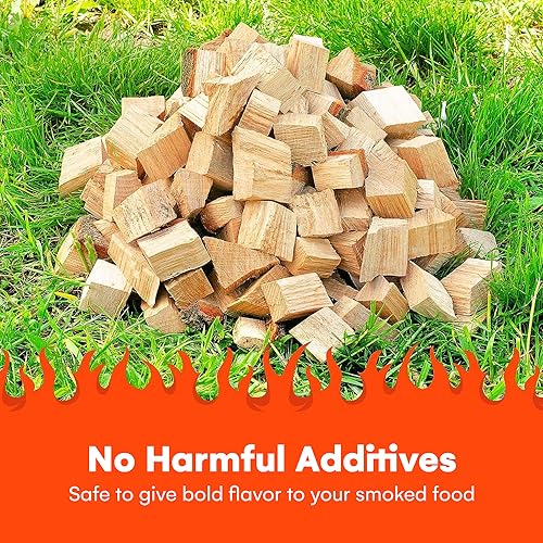 Zorestar Oak Smoker Wood Chunks, BBQ Cooking Natural Wood Chunks for All Smokers, 15-20 lbs