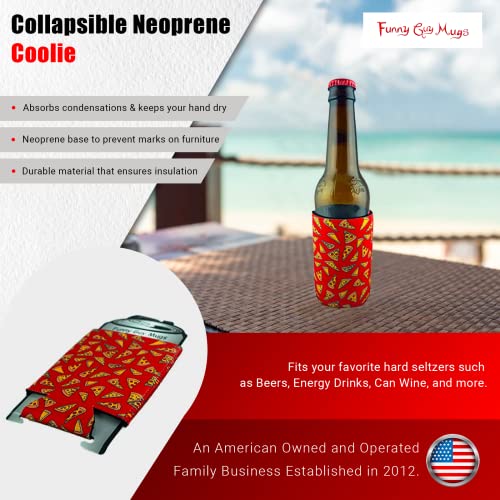 Funny Guy Mugs Pizza Collapsible Neoprene Can Coolie - Drink Cooler