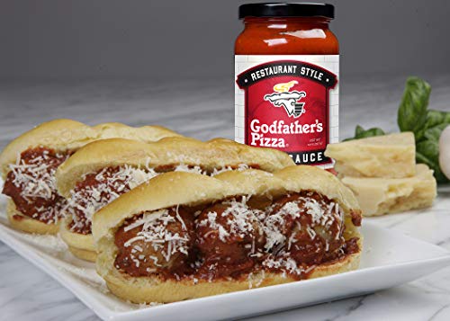 Godfather's Pizza Sauce, 14oz (3-Pack) No Added Sugar, Restaurant Style Italian Pizza Sauce