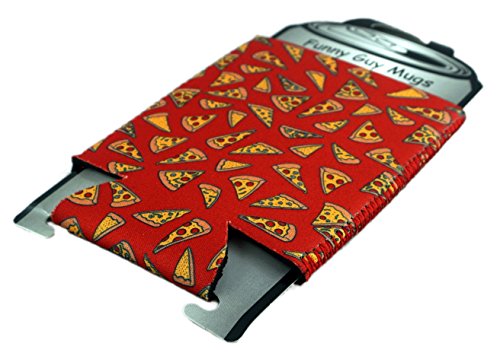 Funny Guy Mugs Pizza Collapsible Neoprene Can Coolie - Drink Cooler